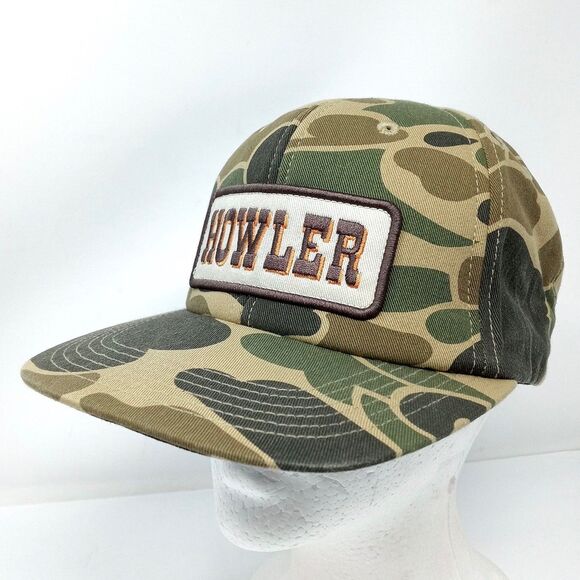 HOWLER BROS Camo Slab Serif Structured Snapback Hat Cap Hunting Camping Hiking - Picture 1 of 8